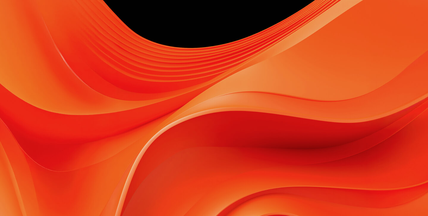 Design orange de forme fluide